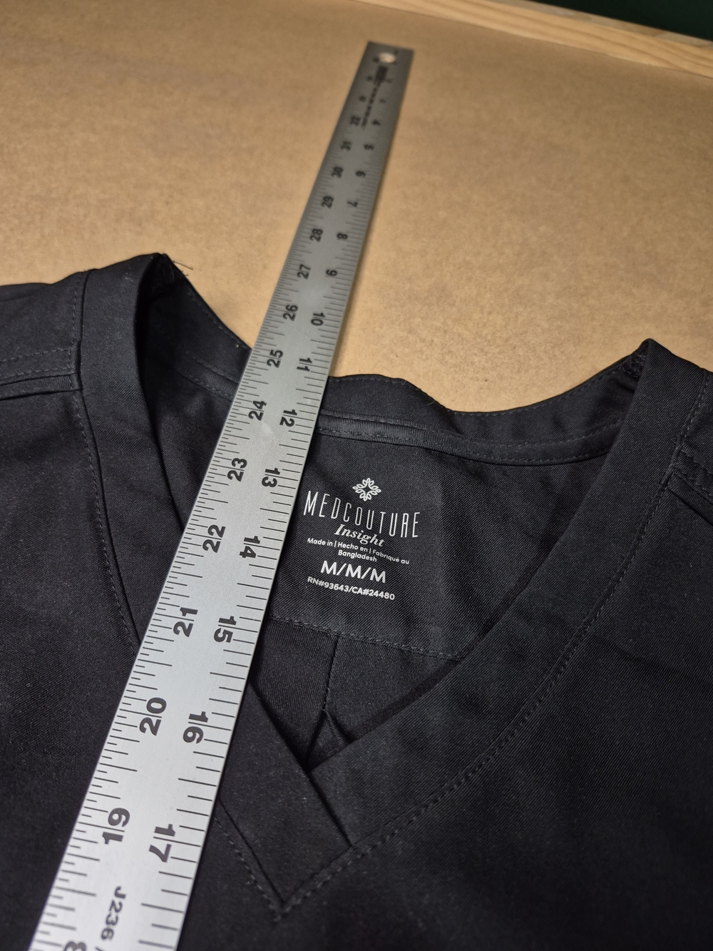 Med Couture Women's Black Scrub Top and Pants Set - Picture 9 of 12